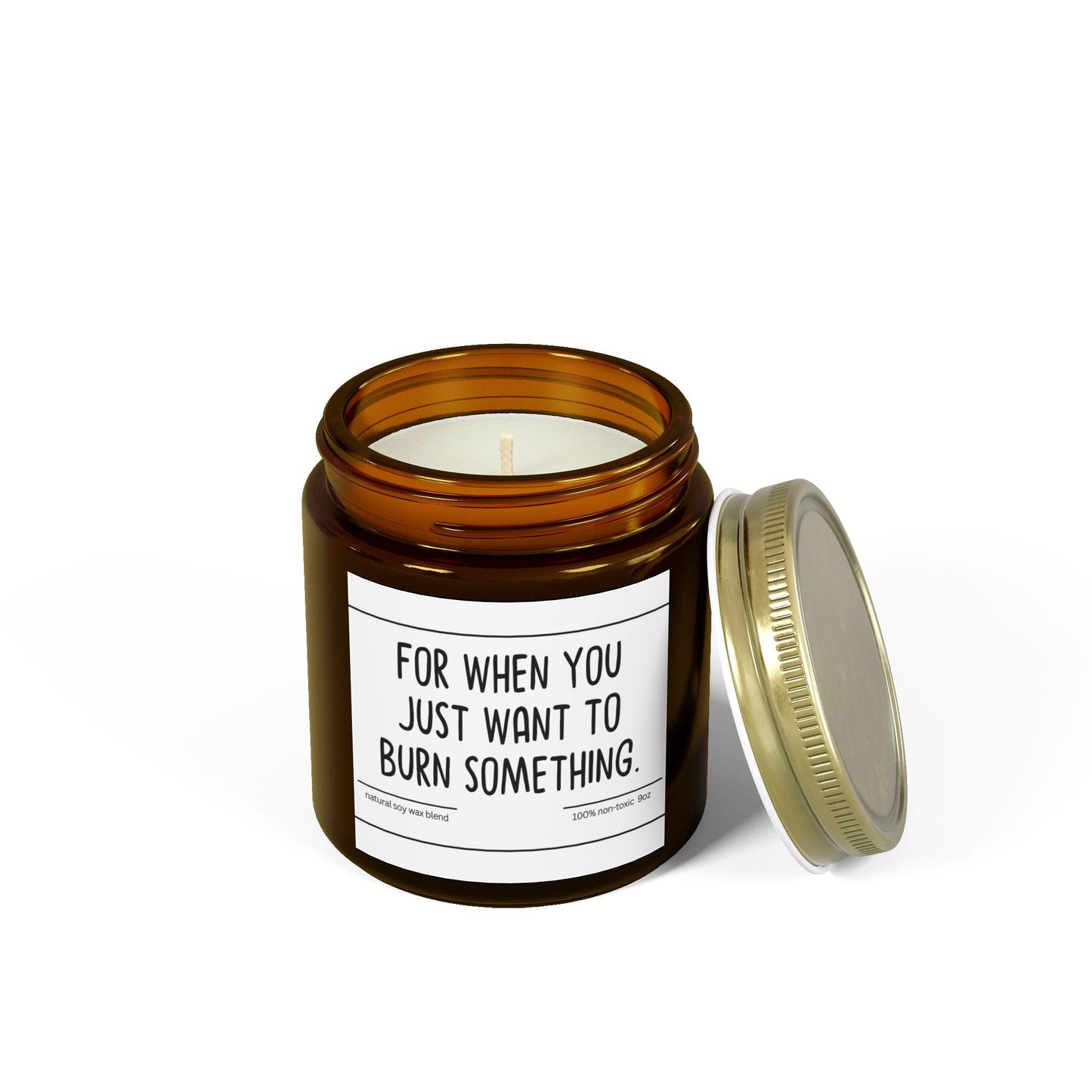 Funny | For When You | Scented Candles, Coconut Apricot Wax 9oz
