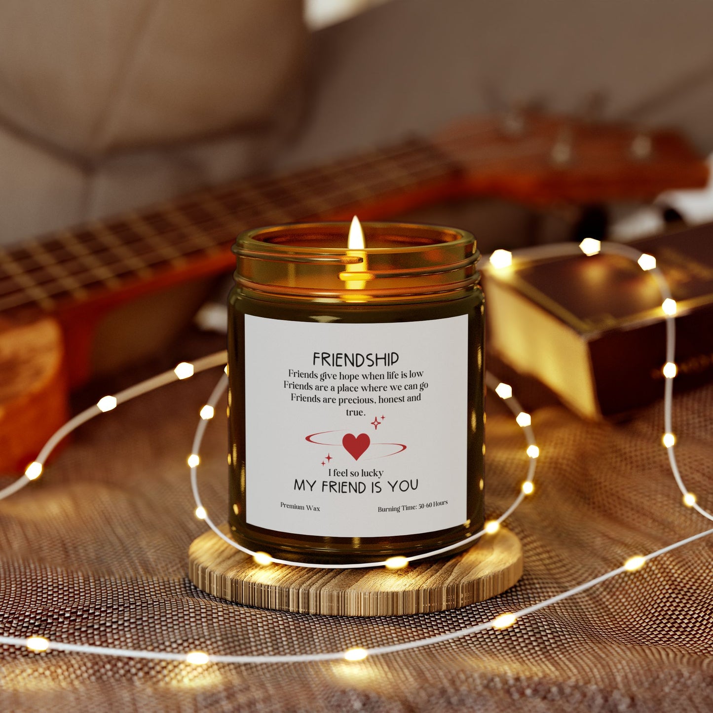For My Friend | Friendship Give Hope | Scented Candles, Coconut Apricot Wax  9oz