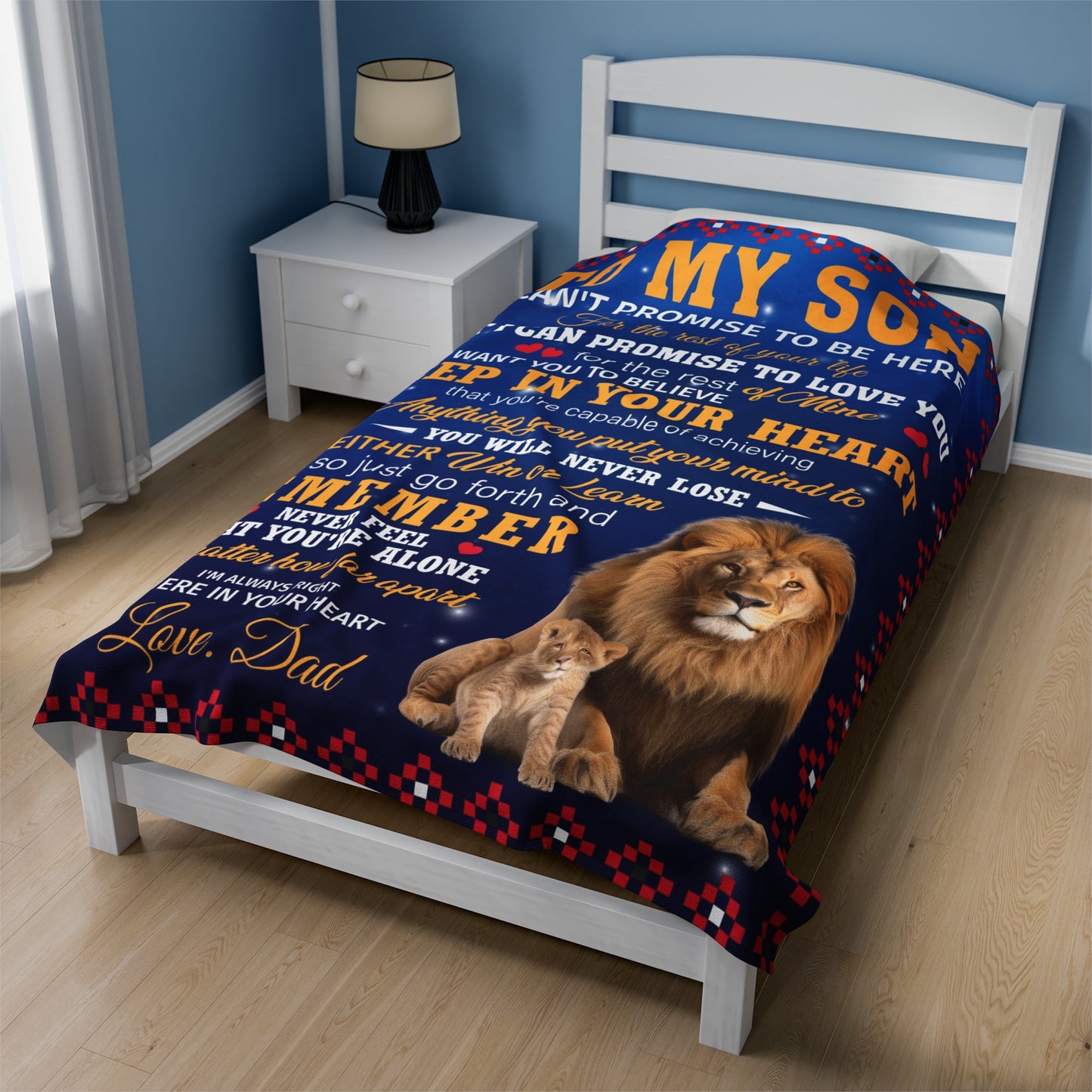 To My Son | I Can't Promise | Velveteen Plush Blanket 80"x60"