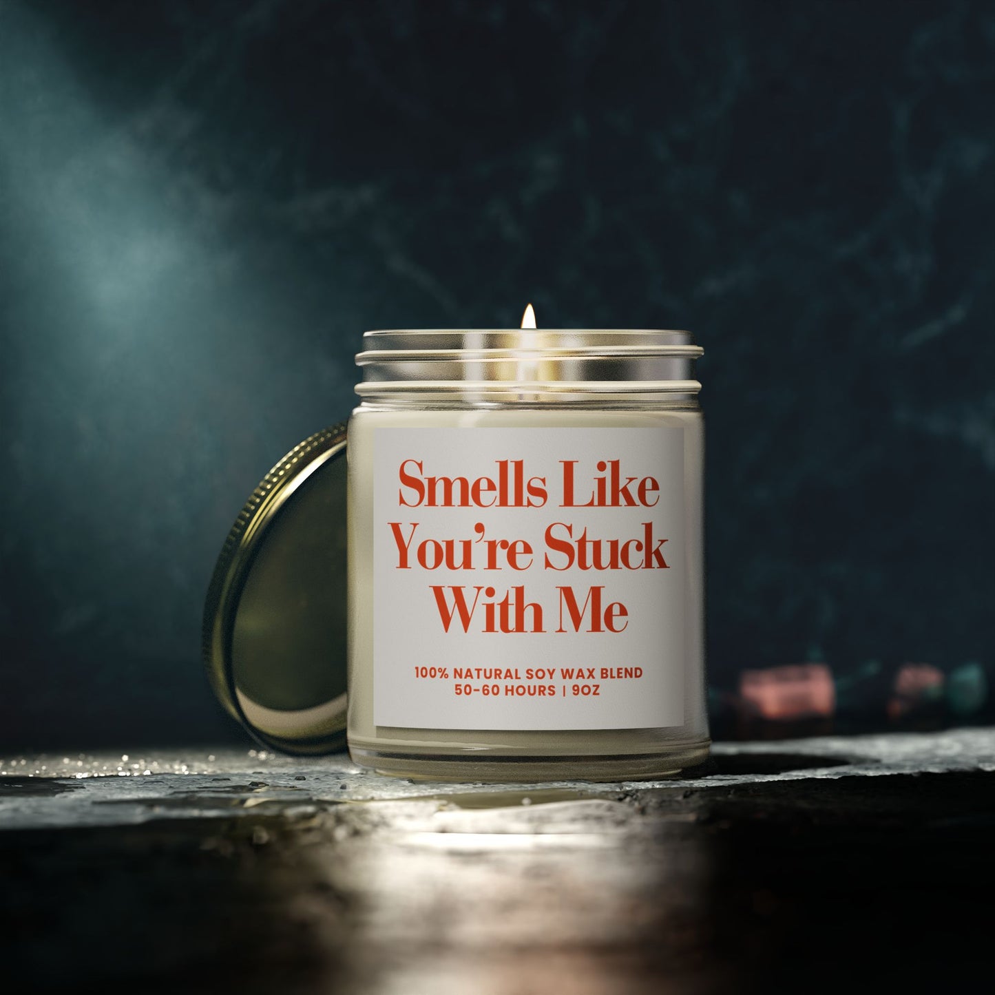 For Love | You're Stuck with Me | Scented Candles, Coconut Apricot Wax  9oz