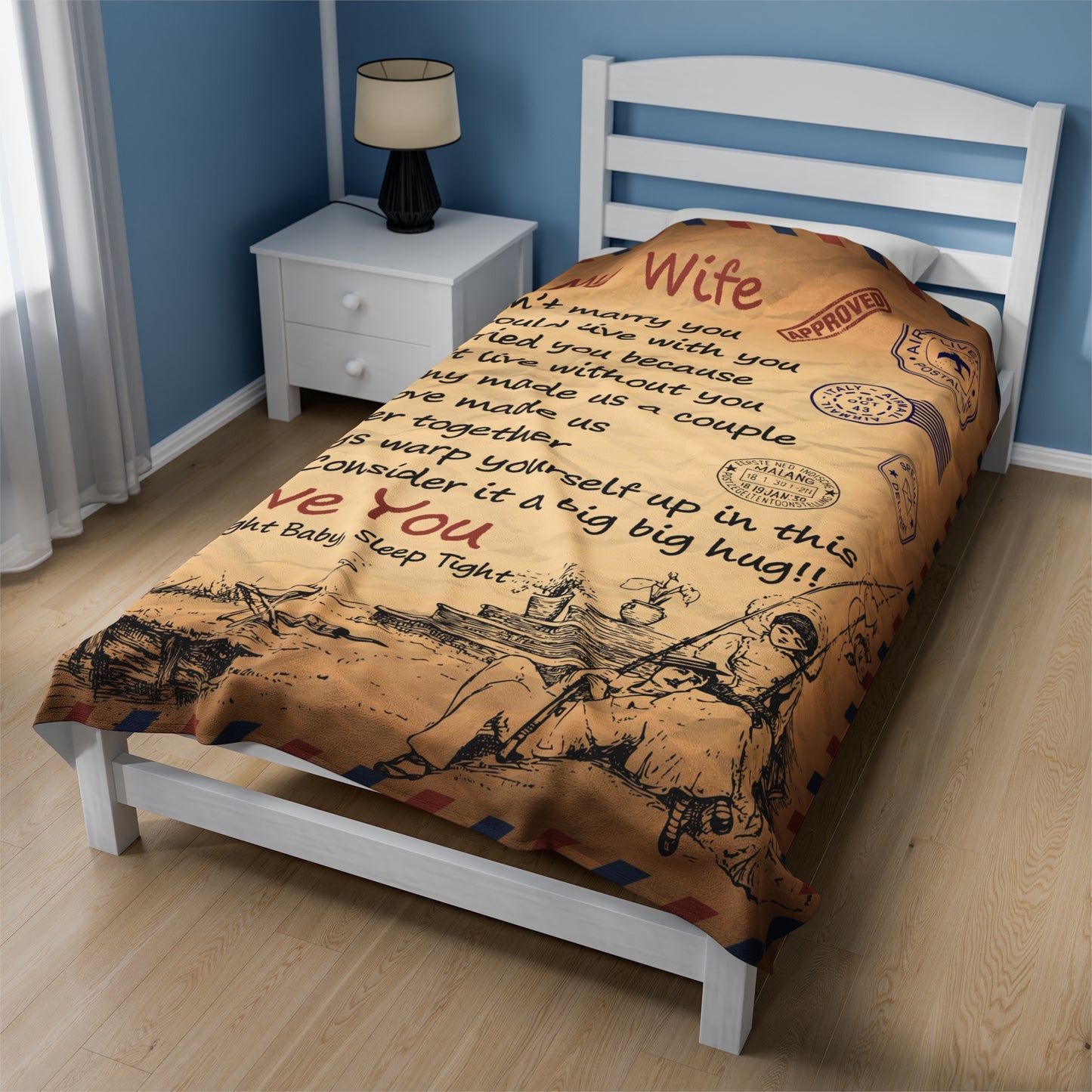 To My Wife | I Didn't Marry You | Velveteen Plush Blanket 80"x60"