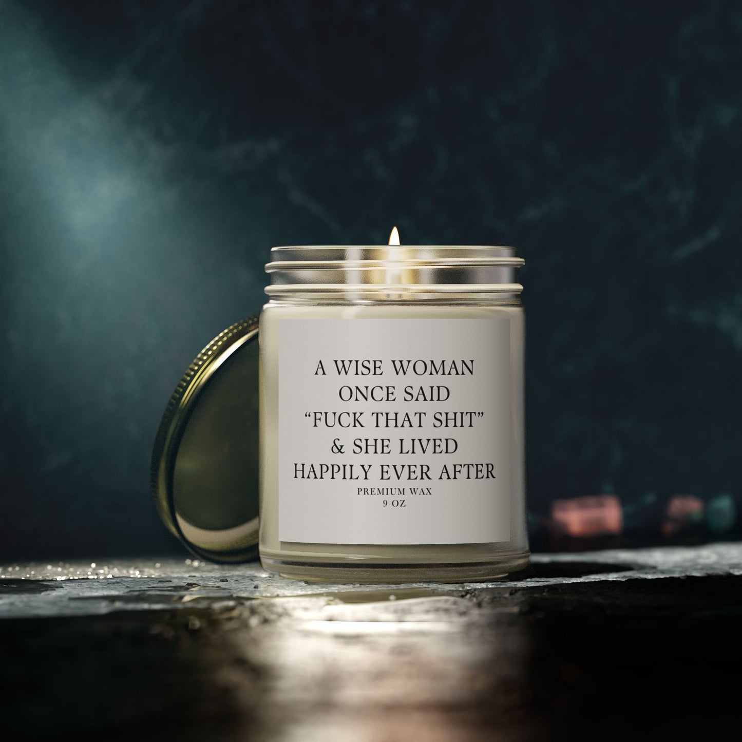 Funny | A Wise Woman | Scented Candles, Coconut Apricot Wax  9oz