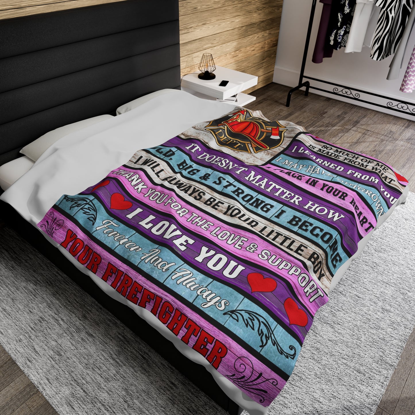 To My Mom  | So Much of Me | Velveteen Plush Blanket 80"x60"