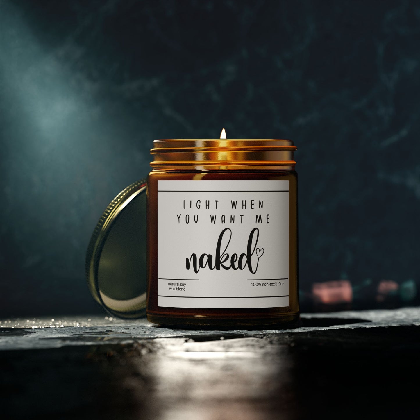 For Love | Light When You Want Me Naked | Scented Candles, Coconut Apricot Wax  9oz