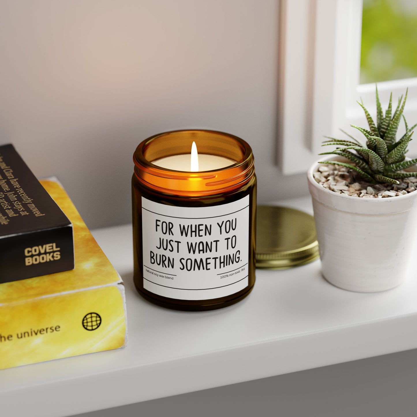Funny | For When You | Scented Candles, Coconut Apricot Wax 9oz