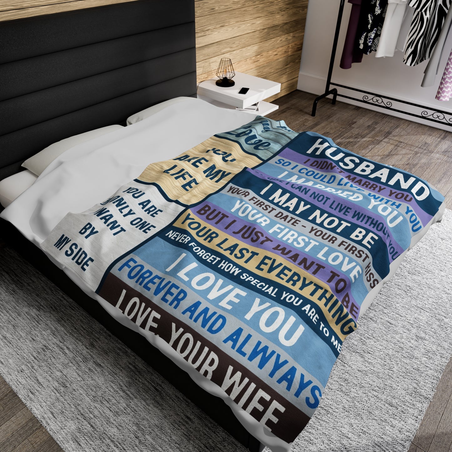 To My Husband | I Didn't Marry You | Velveteen Plush Blanket 80"x60"