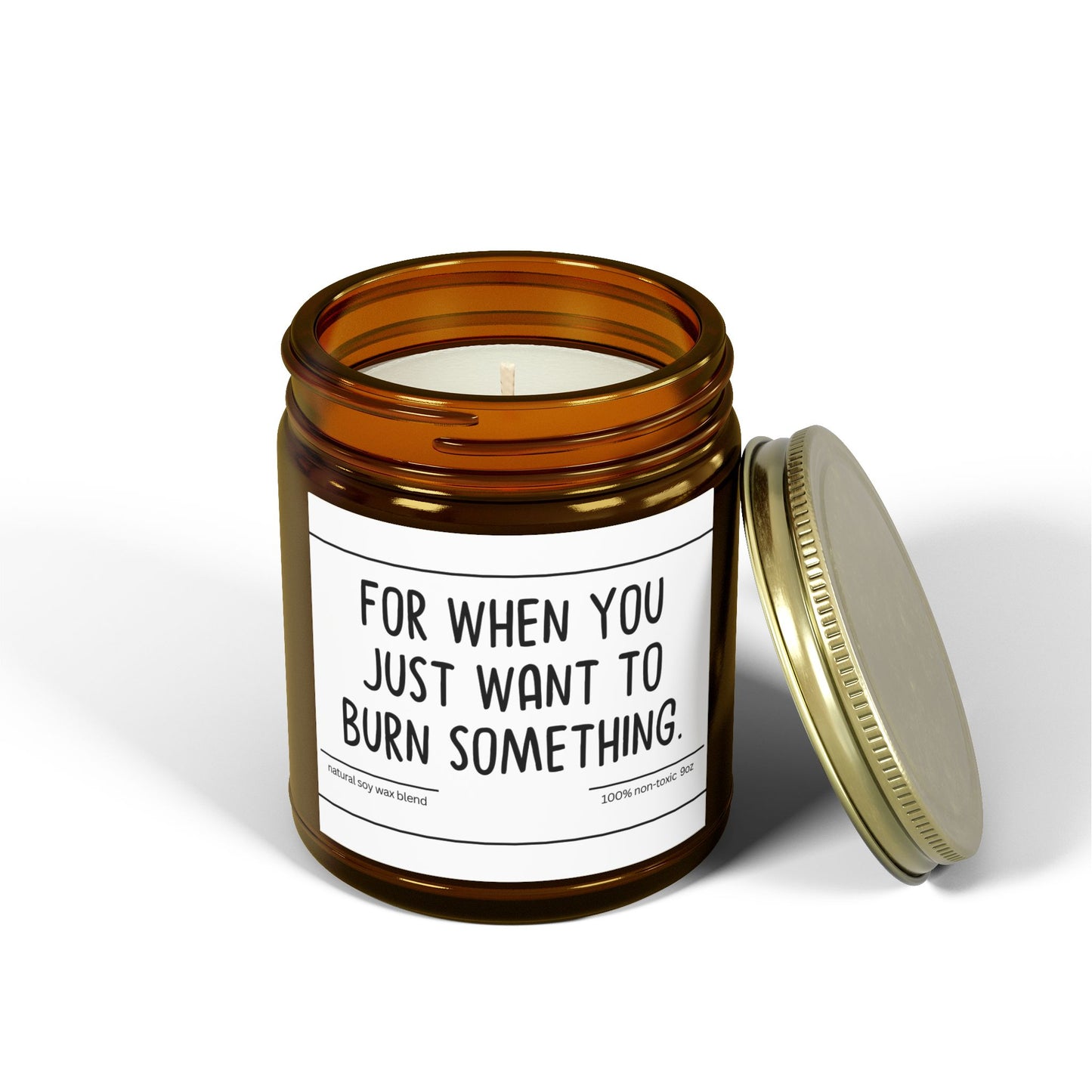 Funny | For When You | Scented Candles, Coconut Apricot Wax 9oz