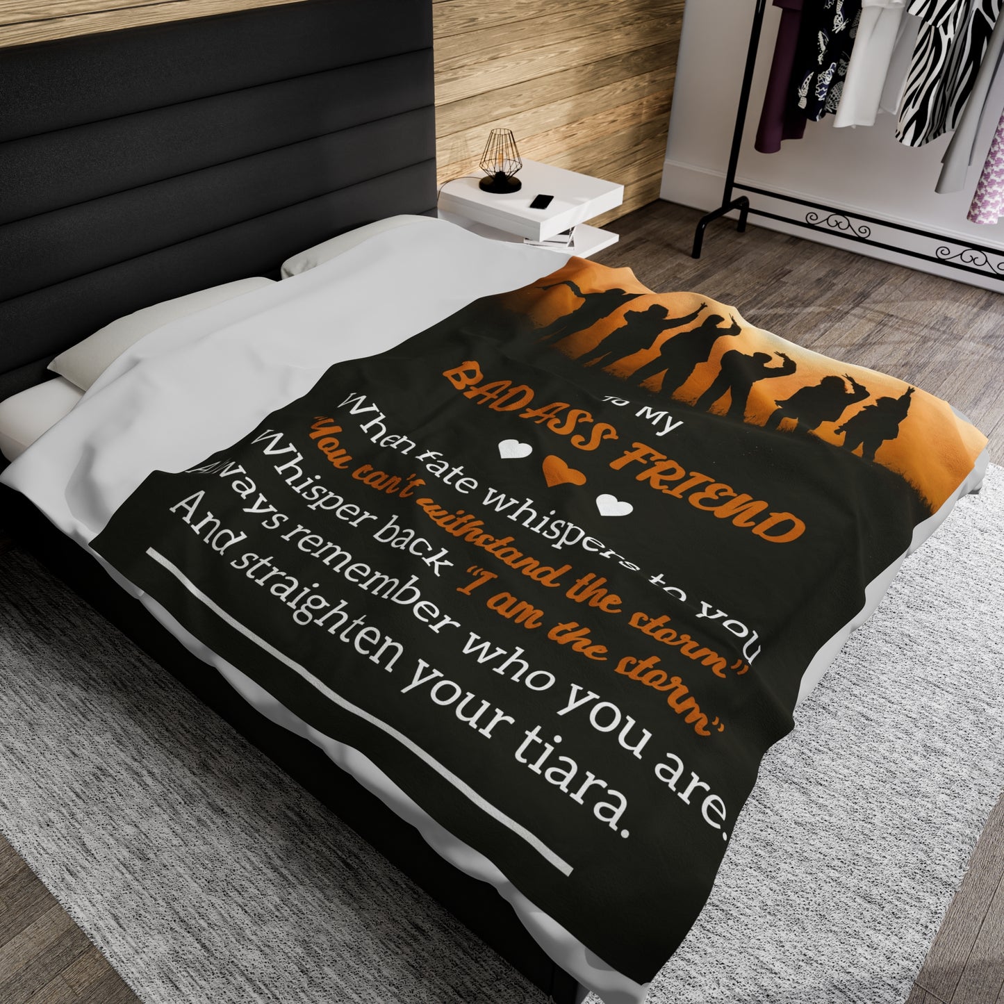 To My Friend | When Fate Whispers | Velveteen Plush Blanket 80"x60"