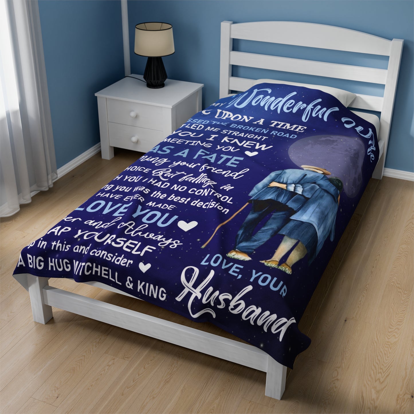 To My Wife | Once Upon A Time | Velveteen Plush Blanket 80"x60"