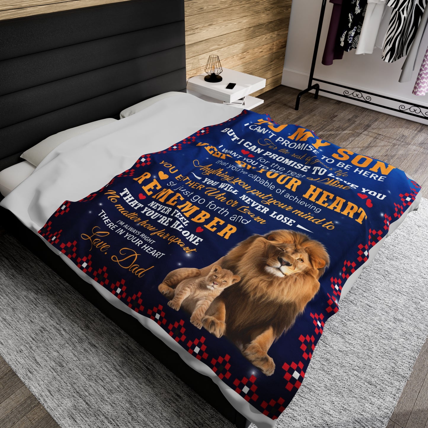 To My Son | I Can't Promise | Velveteen Plush Blanket 80"x60"