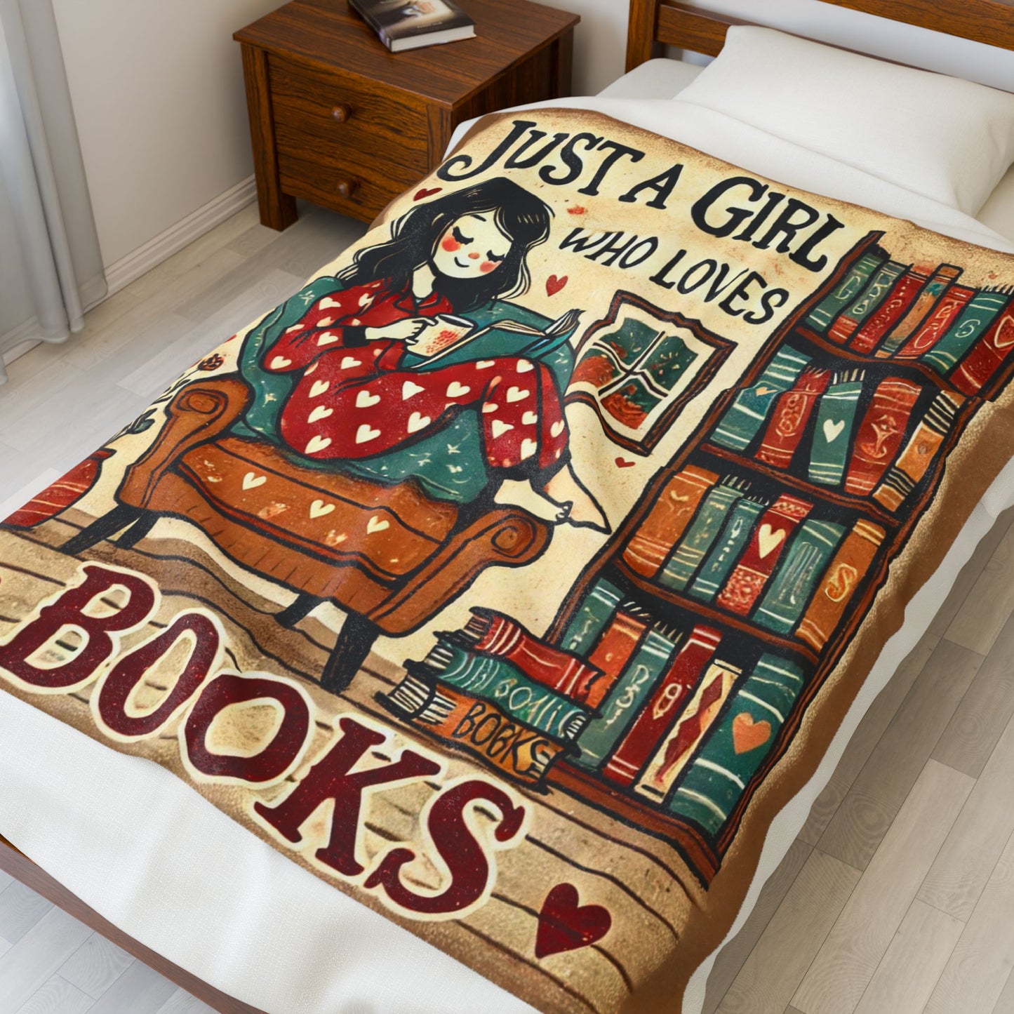 Reading Blanket | Design03 | Velveteen Plush Blanket 80"x60"