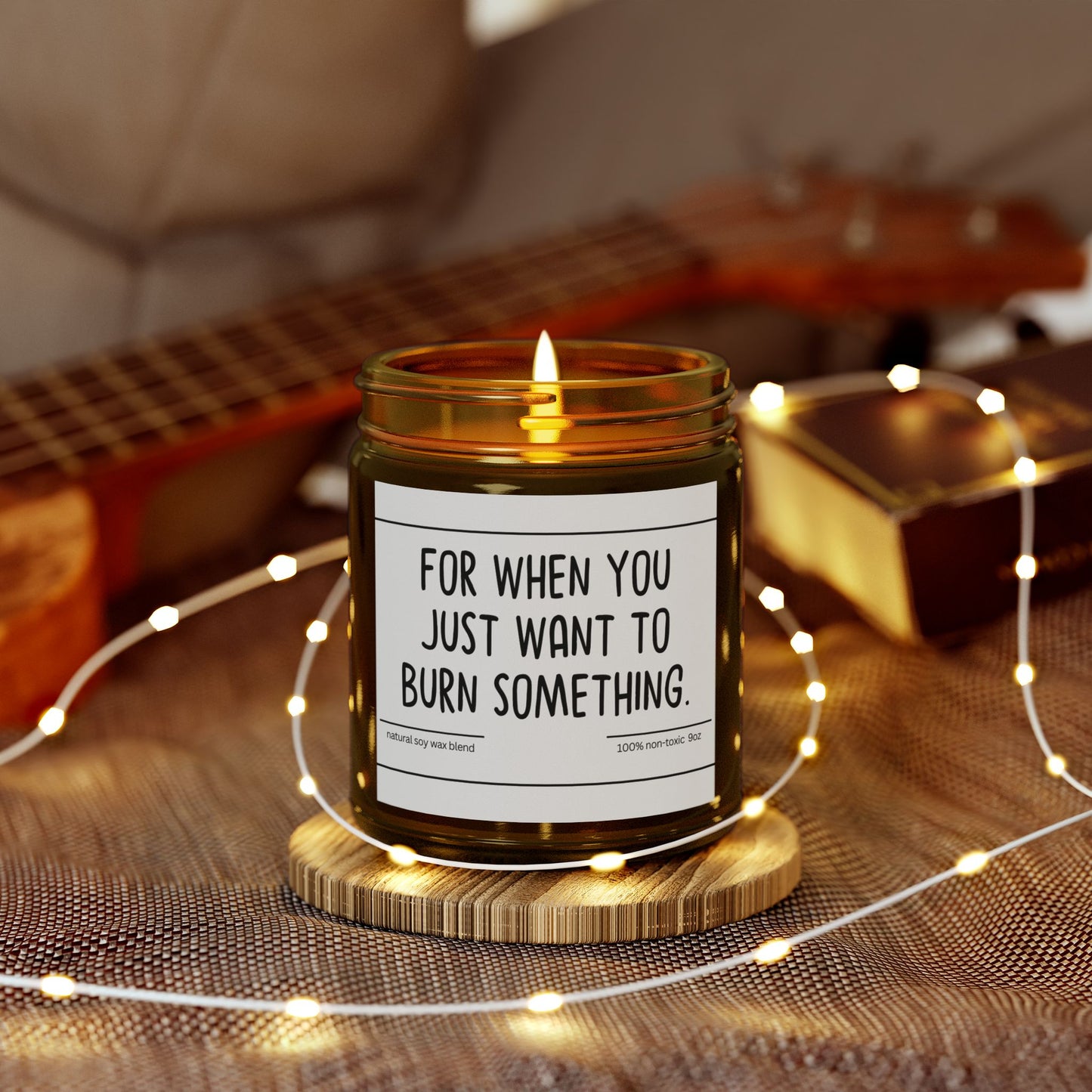 Funny | For When You | Scented Candles, Coconut Apricot Wax 9oz