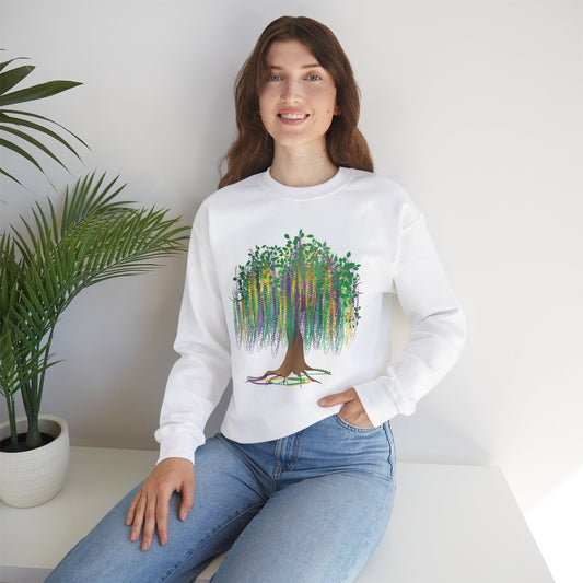 Mardi Gras | Tree | Unisex Heavy Blend™ Crewneck Sweatshirt