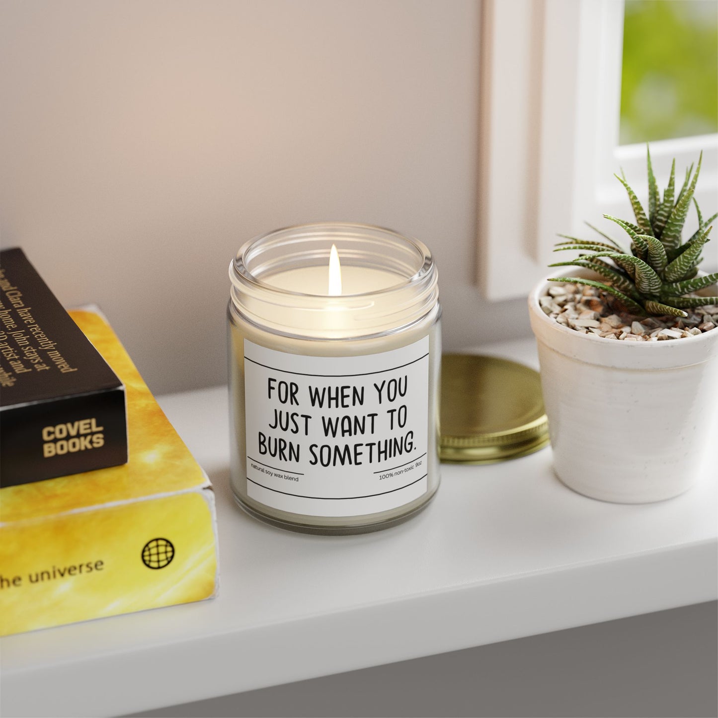 Funny | For When You | Scented Candles, Coconut Apricot Wax 9oz