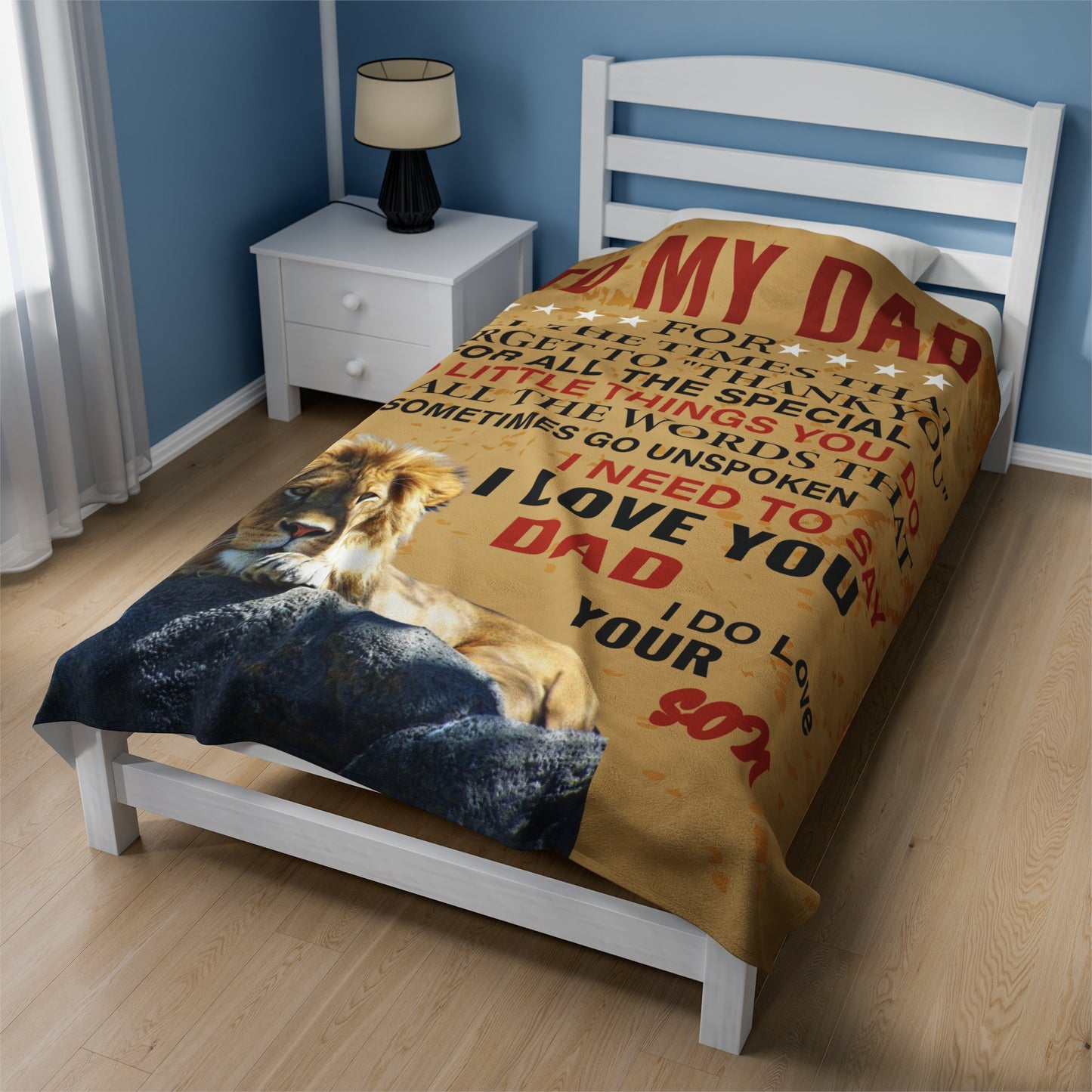To My Dad | For All The Times | Velveteen Plush Blanket 80"x60"