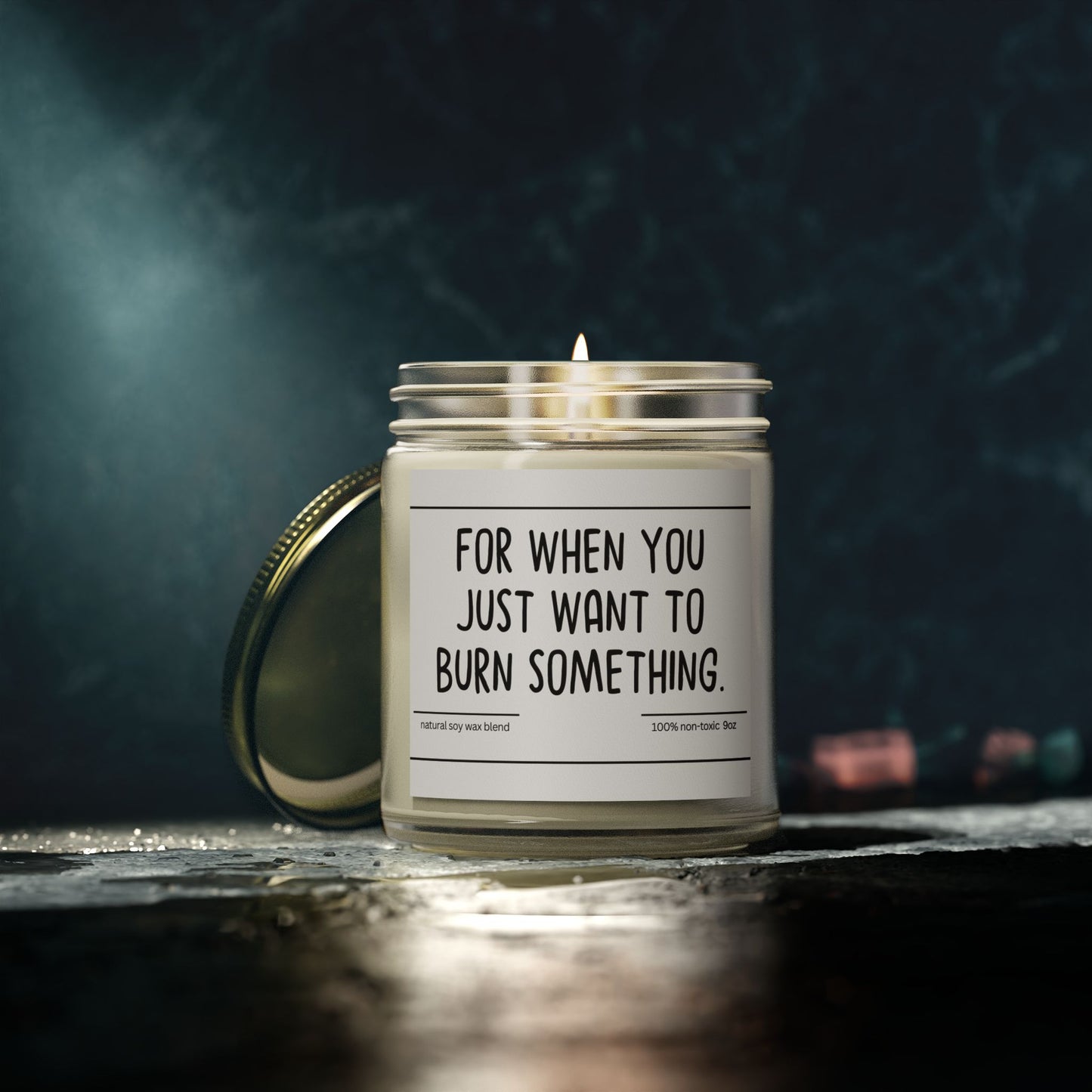 Funny | For When You | Scented Candles, Coconut Apricot Wax 9oz