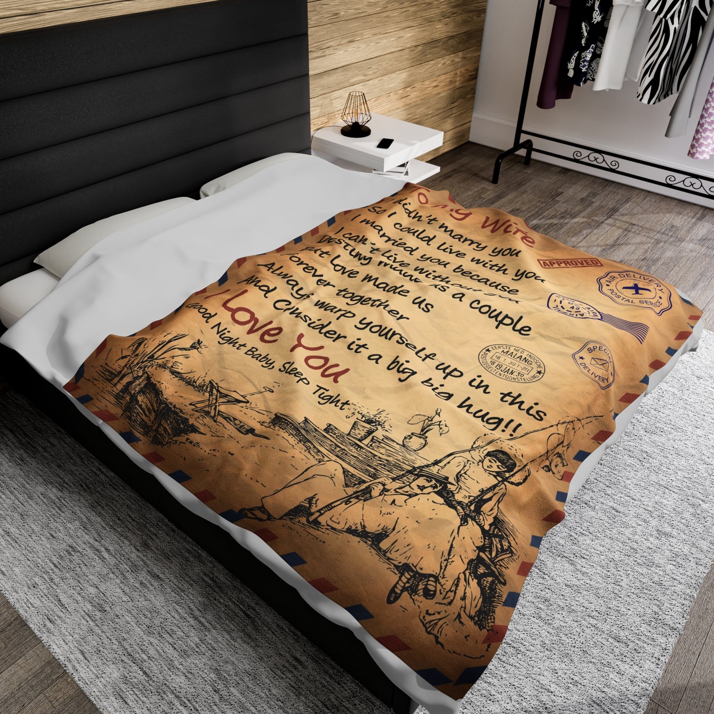 To My Wife | I Didn't Marry You | Velveteen Plush Blanket 80"x60"