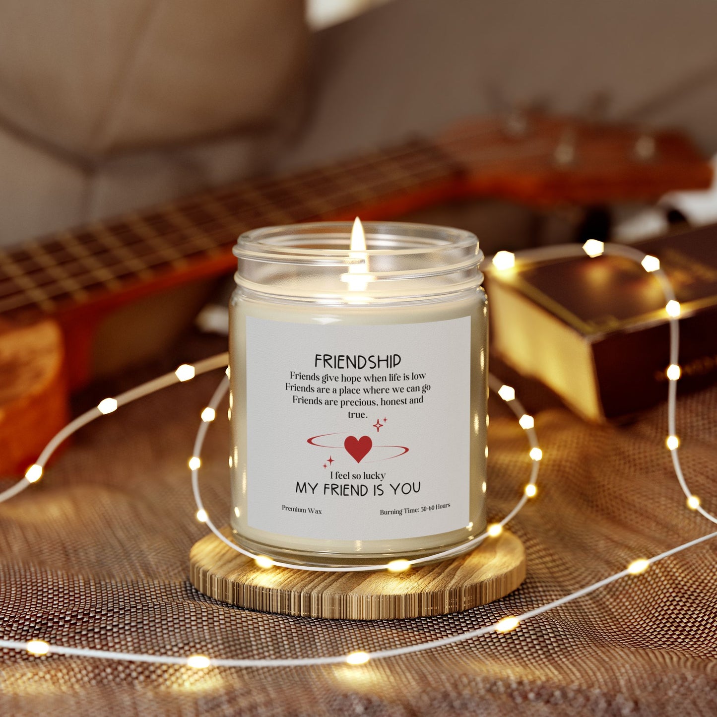 For My Friend | Friendship Give Hope | Scented Candles, Coconut Apricot Wax  9oz