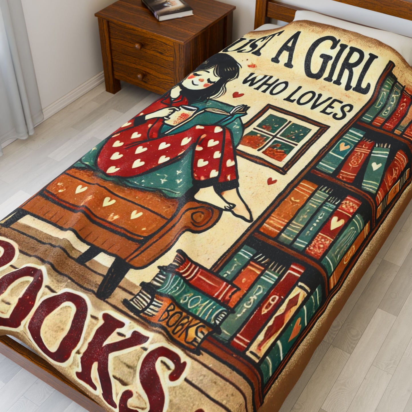 Reading Blanket | Design03 | Velveteen Plush Blanket 80"x60"