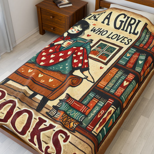 Reading Blanket | Design03 | Velveteen Plush Blanket 80"x60"