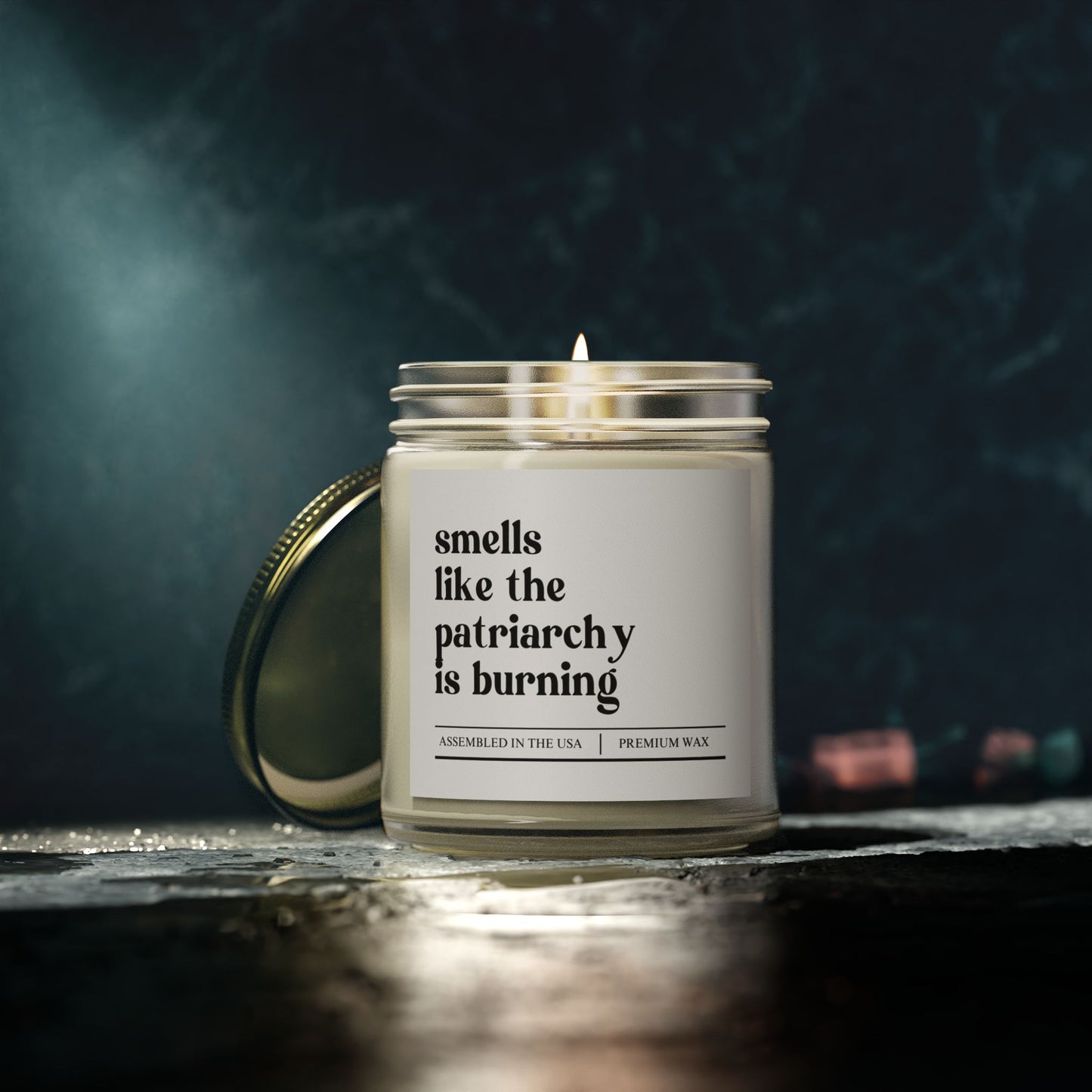 Awareness | Smells Like The Patriarchy | Scented Candles, Coconut Apricot Wax 9oz