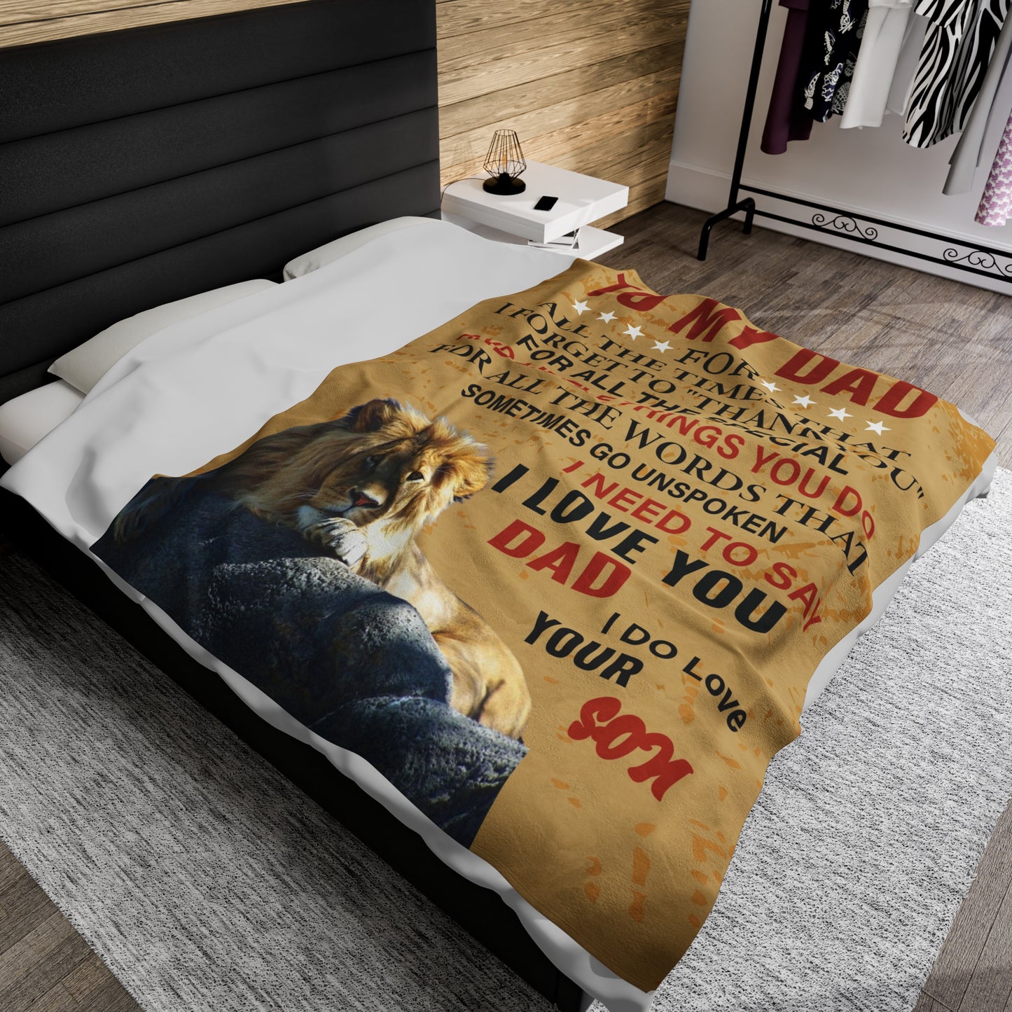 To My Dad | For All The Times | Velveteen Plush Blanket 80"x60"