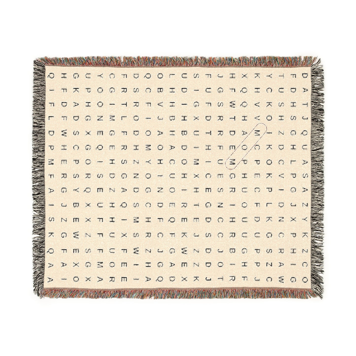 Modern Woven Blanket - Stylish Alphabet Design Cozy Throw