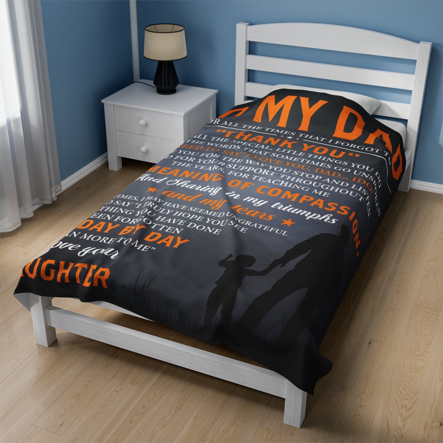 To My Dad | For All The Times | Velveteen Plush Blanket 80"x60"