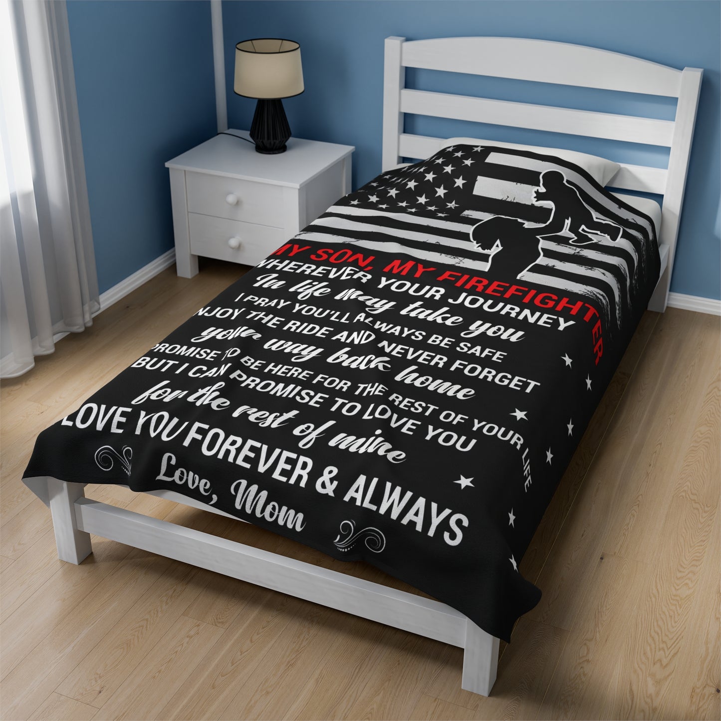 To My Son | Wherever Your Journey | Velveteen Plush Blanket 80"x60"