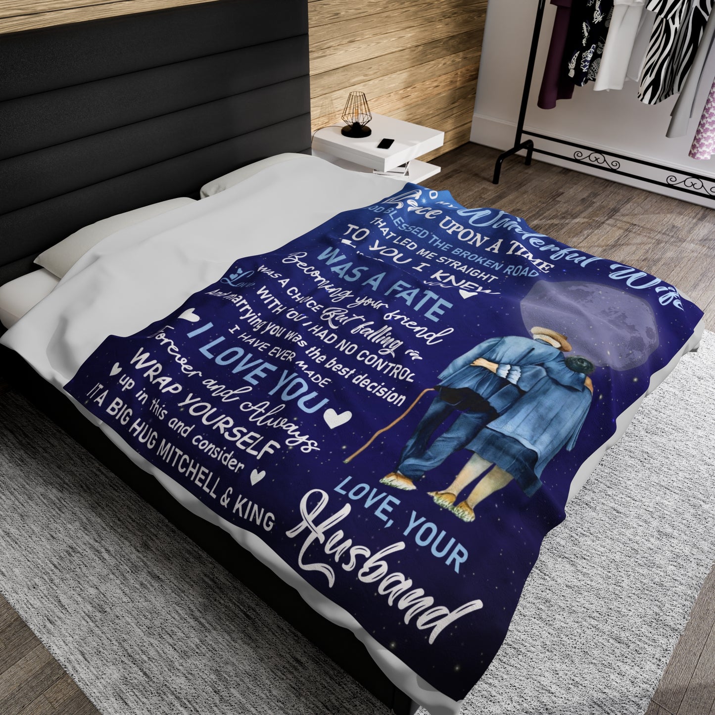 To My Wife | Once Upon A Time | Velveteen Plush Blanket 80"x60"