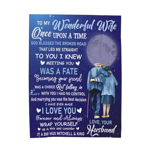 To My Wife | Once Upon A Time | Velveteen Plush Blanket 80"x60"