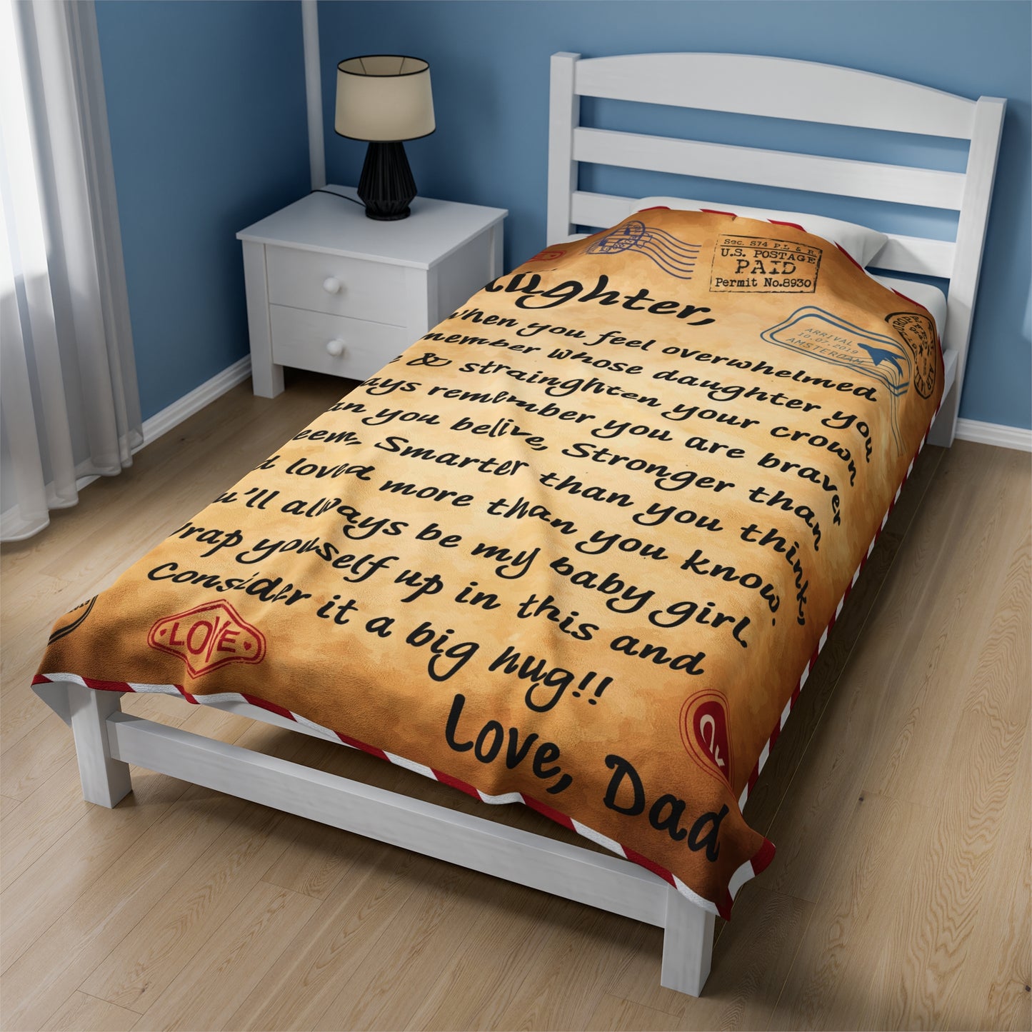 To My Daughter | When You Feel | Velveteen Plush Blanket 80"x60"