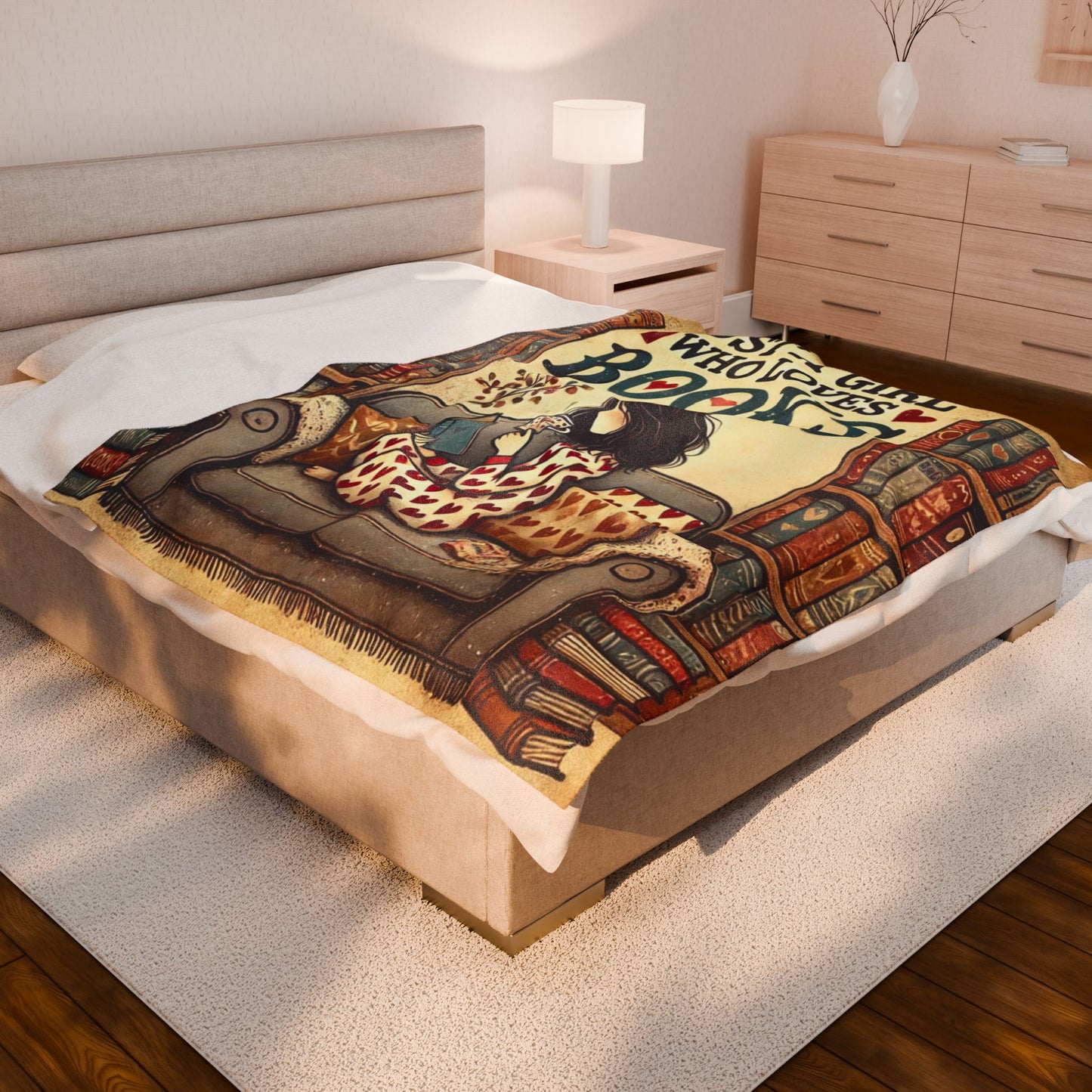 Reading Blanket | Design02 | Velveteen Plush Blanket 80"x60"