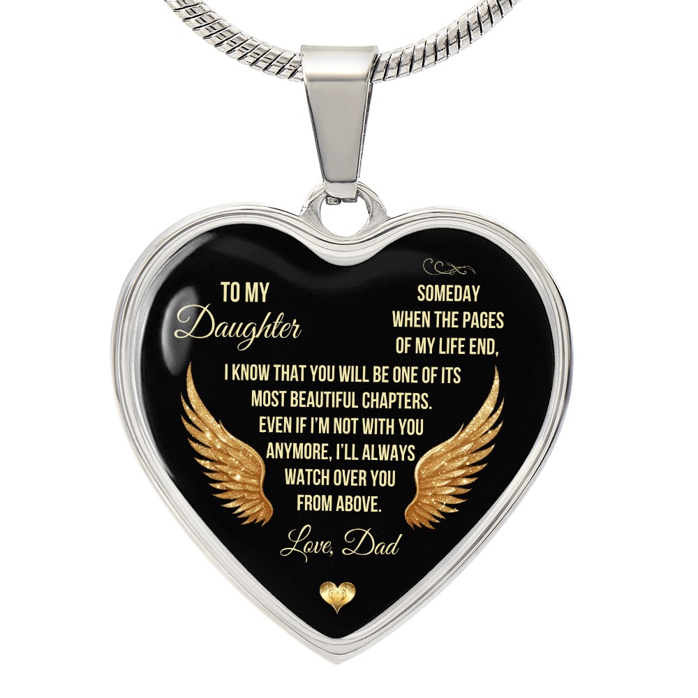 To My Daughter | I Know That You | Luxury Graphic Heart Necklace