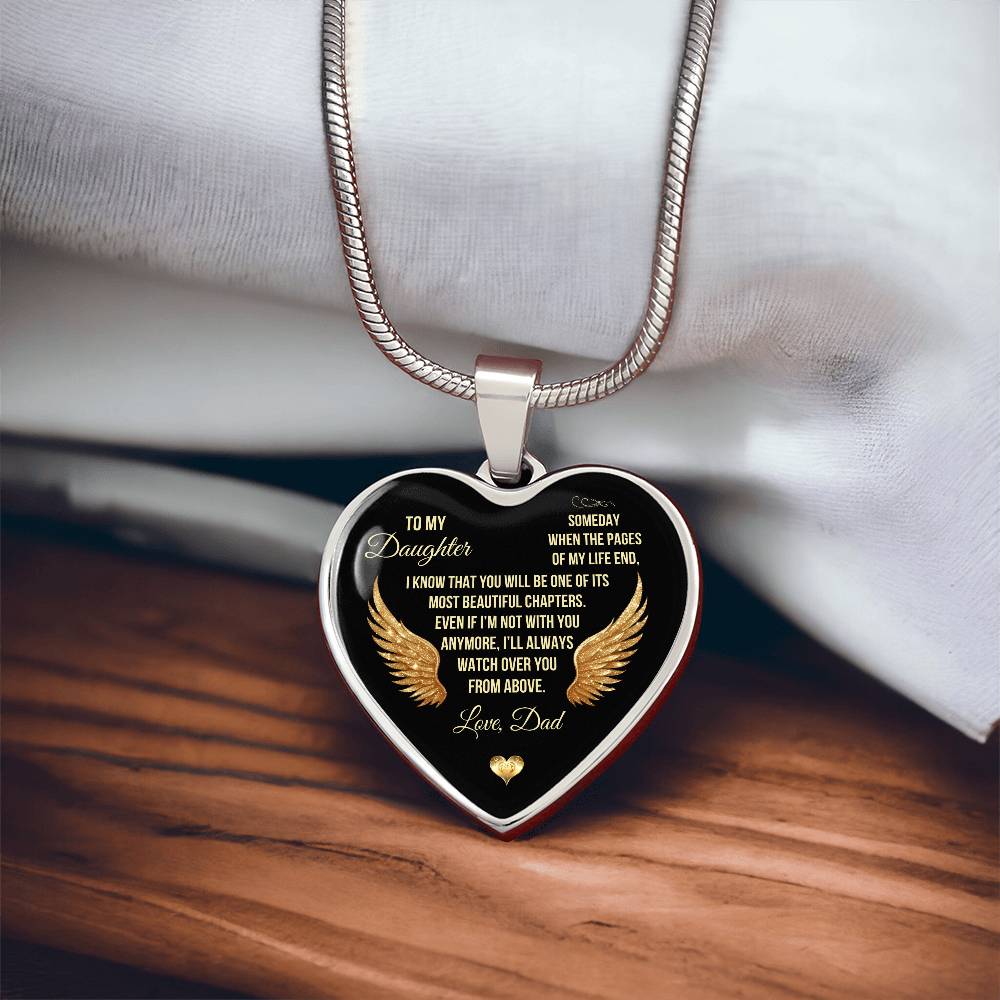 To My Daughter | I Know That You | Luxury Graphic Heart Necklace