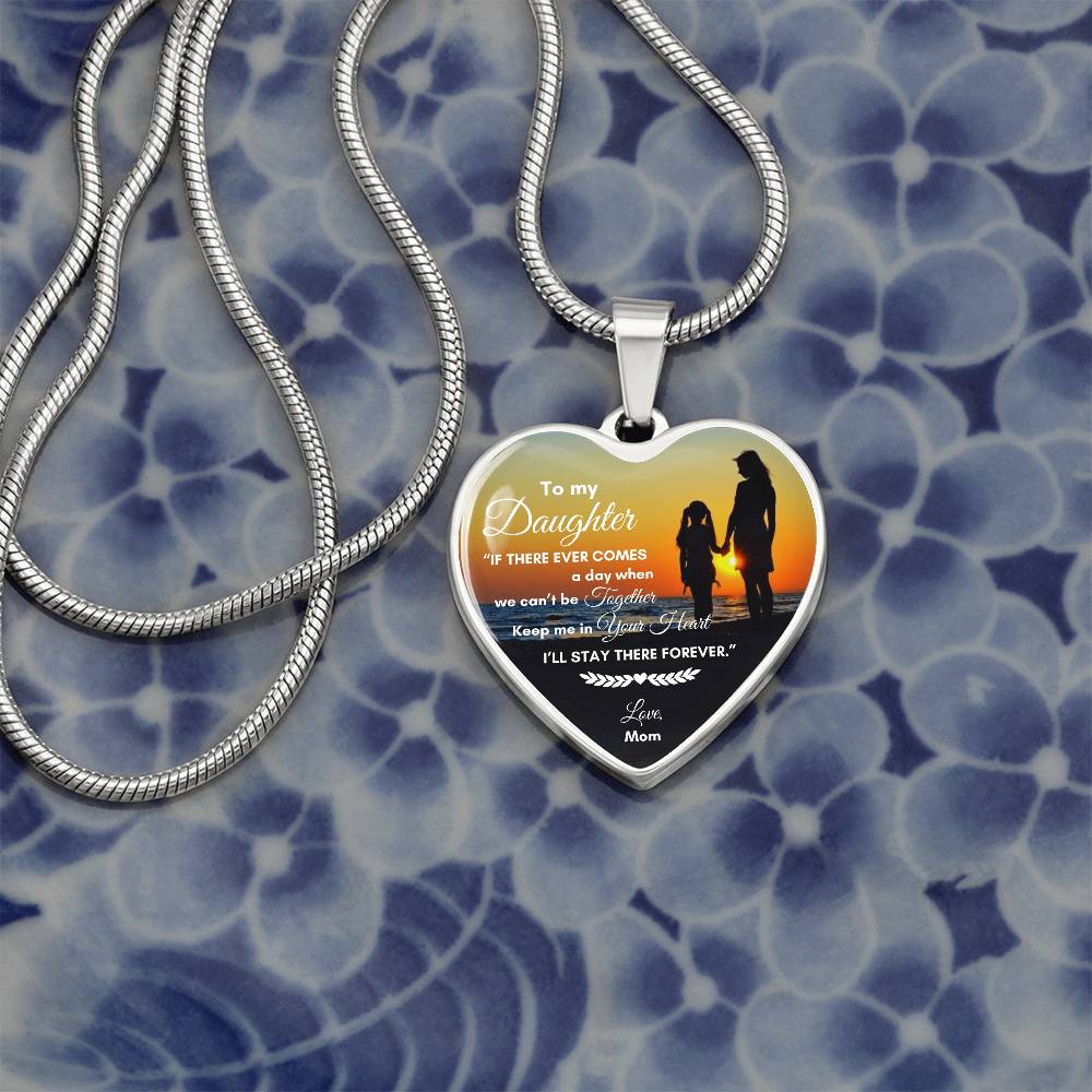 To My Daughter | If There Ever Comes | Luxury Graphic Heart Necklace