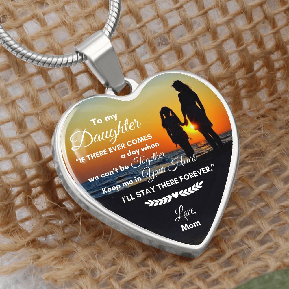 To My Daughter | If There Ever Comes | Luxury Graphic Heart Necklace