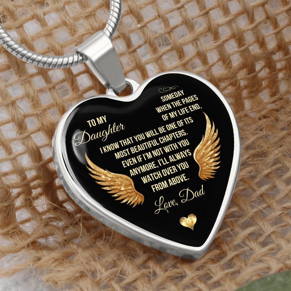 To My Daughter | I Know That You | Luxury Graphic Heart Necklace