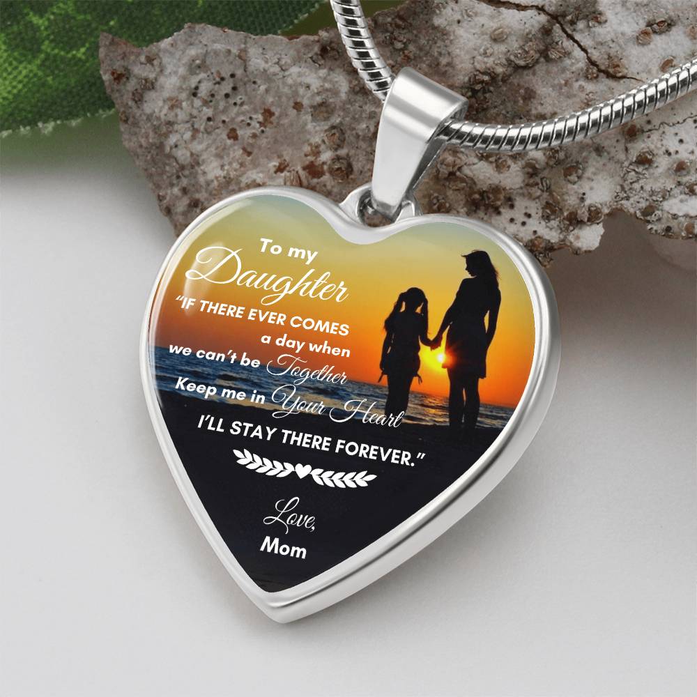 To My Daughter | If There Ever Comes | Luxury Graphic Heart Necklace