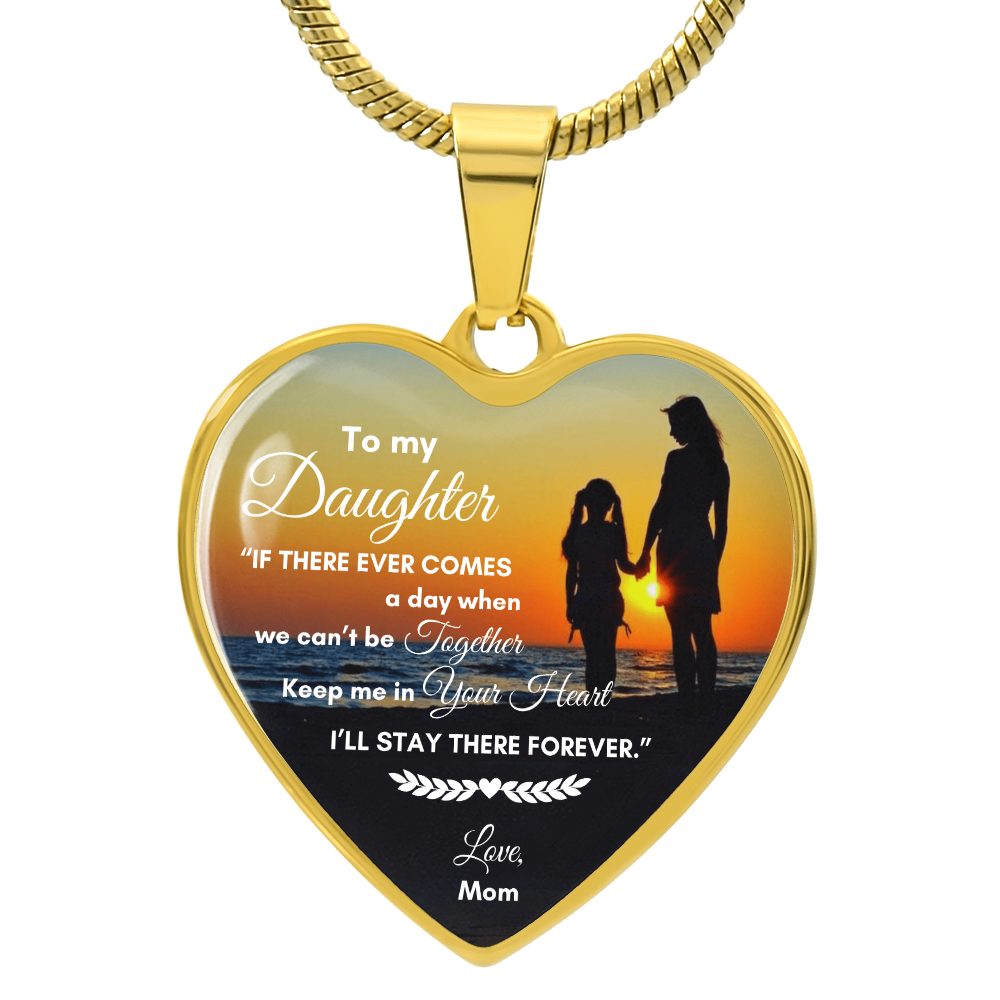 To My Daughter | If There Ever Comes | Luxury Graphic Heart Necklace
