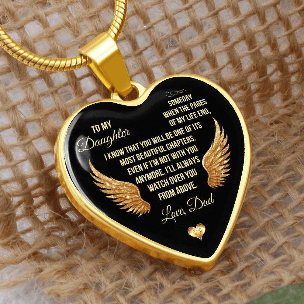 To My Daughter | I Know That You | Luxury Graphic Heart Necklace