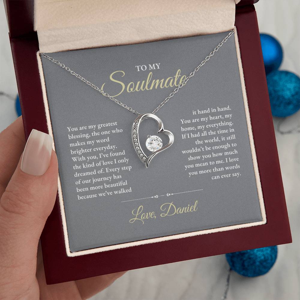 To My Soulmate | You Are My Greatest | Forever Love Necklace