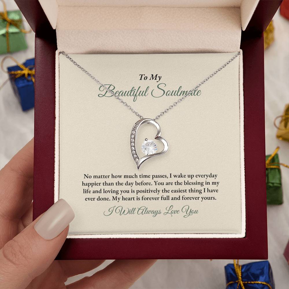 To My Soulmate | No Matter How Much | Forever Love Necklace