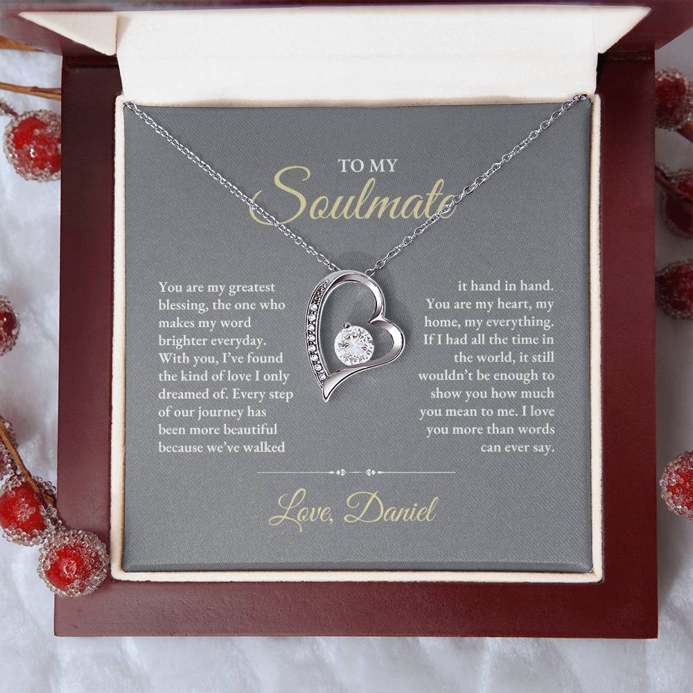 To My Soulmate | You Are My Greatest | Forever Love Necklace