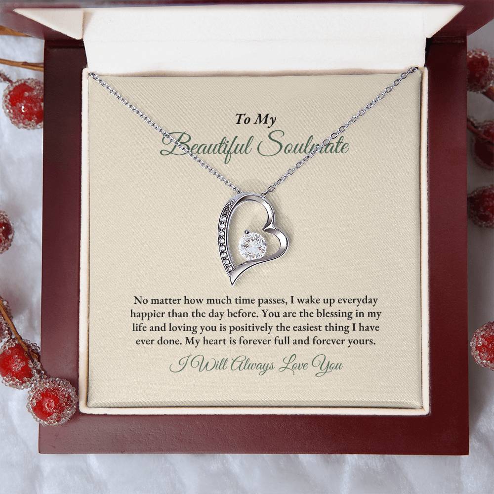 To My Soulmate | No Matter How Much | Forever Love Necklace