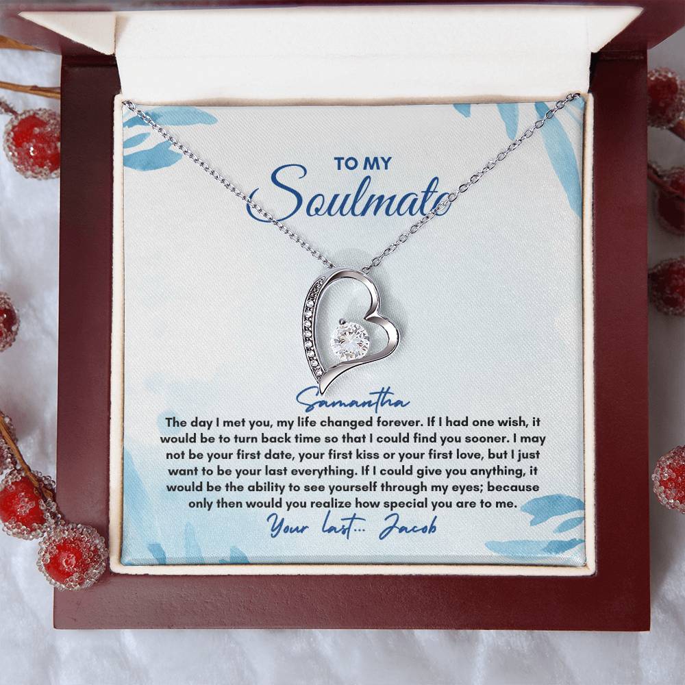 To My Soulmate | The Day I Met You | Forever Love Necklace