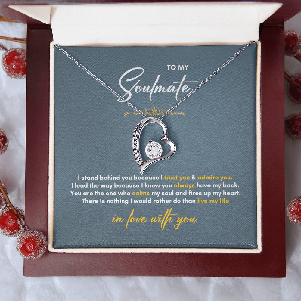 To My Soulmate | I Stand Behind You | Forever Love Necklace