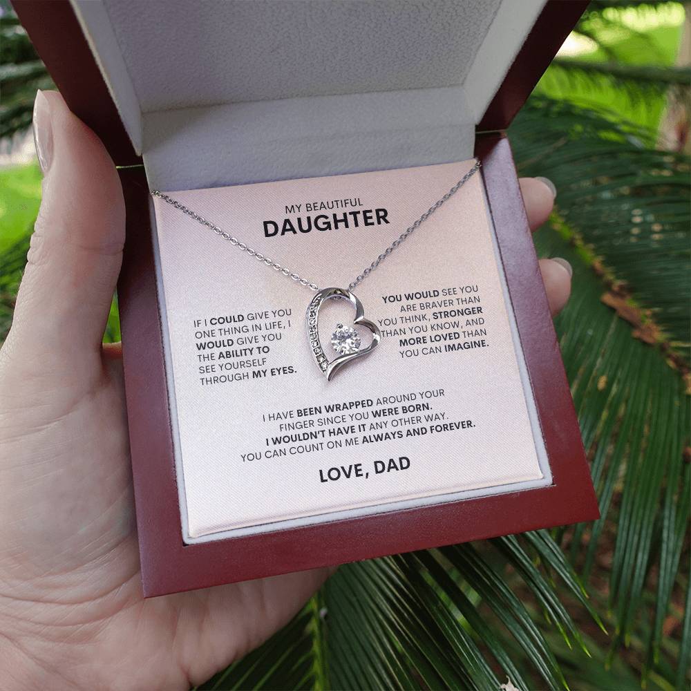 To My Daughter | If I Could Give You One Thing In Life | Forever Love Necklace