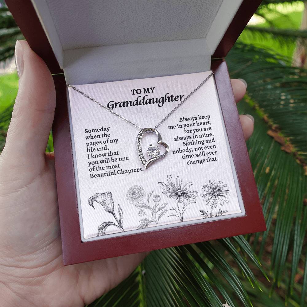 To My GrandDaughter | Someday When The Pages of My Life End | Forever Love Necklace