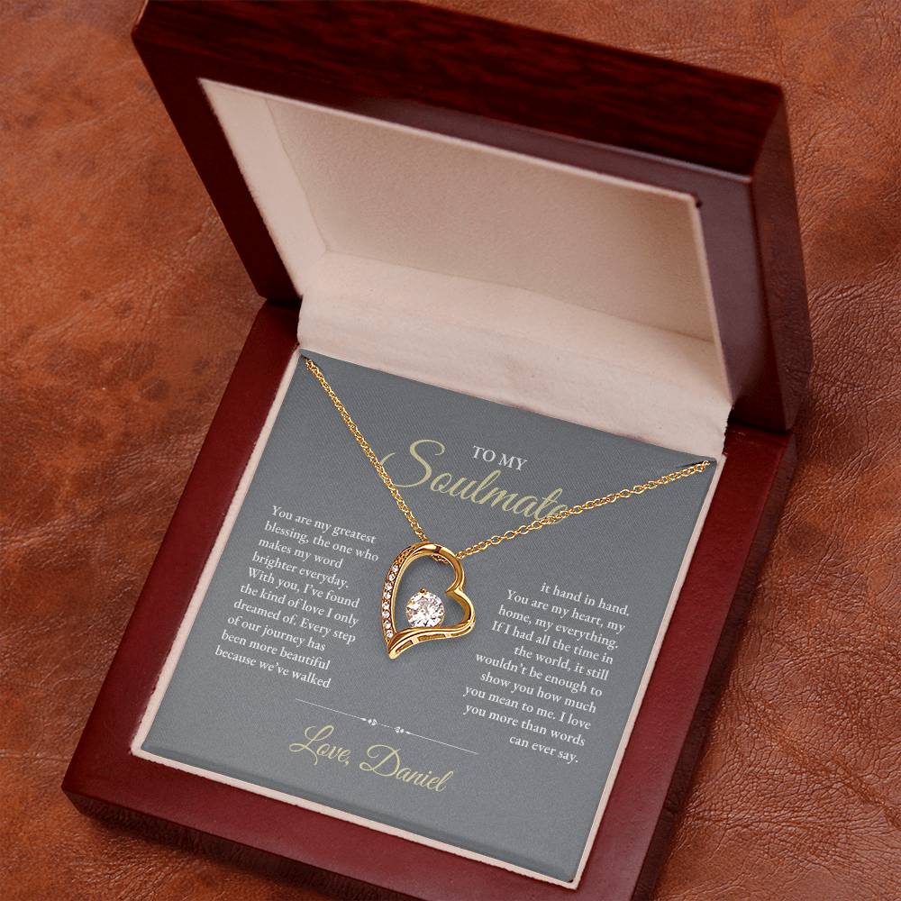 To My Soulmate | You Are My Greatest | Forever Love Necklace